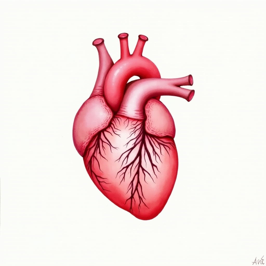 Anatomical heart illustration